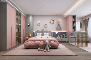 儿童女孩房次卧室北欧现代简约风