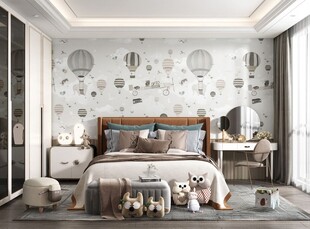 儿童女孩房次卧室北欧现代简约风