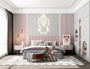 儿童女孩房次卧室北欧现代简约风