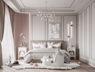 儿童女孩房次卧室北欧现代简约风