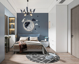 儿童女孩房次卧室北欧现代简约风