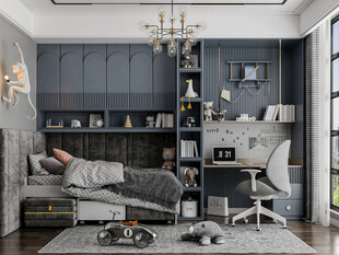 儿童女孩房次卧室北欧现代简约风