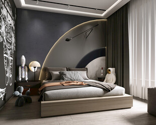 儿童女孩房次卧室北欧现代简约风