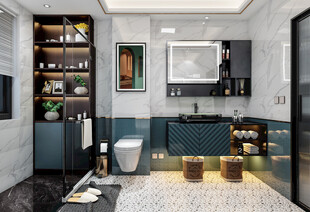 卫生间淋浴室厕所洗手间干湿分离