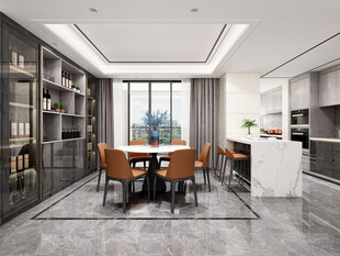 家居客厅卧装修高定现代简约设计