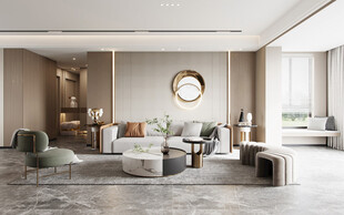 家居客厅卧装修柜子现代简约设计