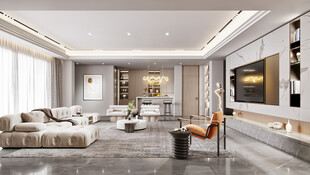 家居客厅卧装修柜子现代简约设计