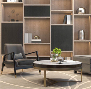 家居客厅卧装修高定现代简约设计