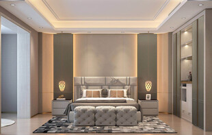 家居客厅卧装修高定现代简约设计