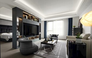 家居客厅卧装修卧室现代简约设计