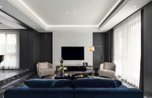 客厅卧室装修极简现代简约中古风