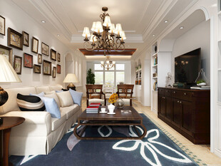 吊顶天花无主灯客厅卧室现代简约