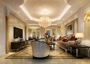 吊顶天花客厅卧装修卧室现代简约