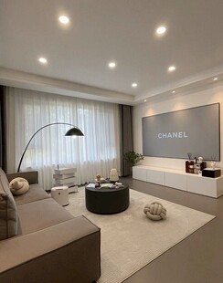 吊顶天花无主灯客厅装修现代简约