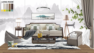 装修乳胶漆北欧家具墙面软装搭配