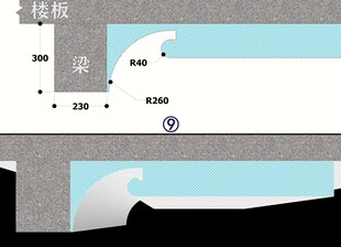 曲弧手法弱化家具装修天花板设计