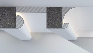 方正尖锐梁变成优美曲线家居装修