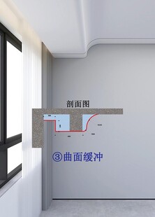 窗户边上有根梁结合吊顶家装设计