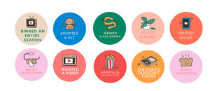 可爱风格矢量标签