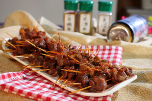 香辣牙签烤肉