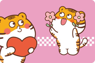 虎萌萌地垫入户花朵