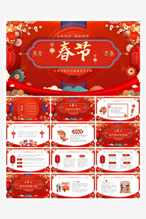 春节习俗PPT模板