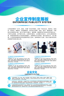 企业管理条例海报制度板