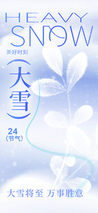 抽象大雪节气海报设计