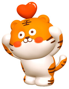 虎宝宝立体卡通插画