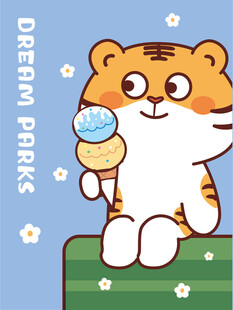 萌萌虎兔组合卡通