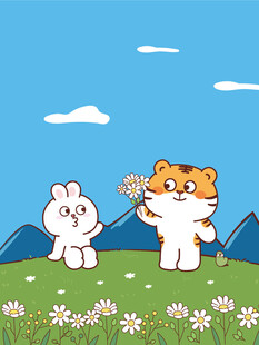 虎萌萌卡通可爱壁纸