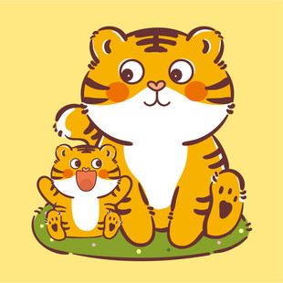 虎萌萌宝宝卡通可爱