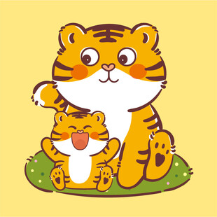 虎萌萌宝宝卡通可爱
