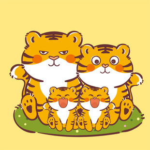 虎萌萌宝宝卡通可爱