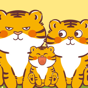 虎萌萌宝宝卡通可爱