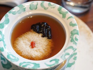 高汤魔芋豆腐花