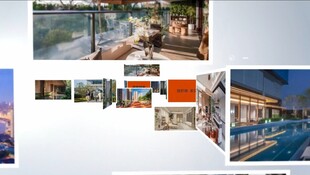 无数照片汇聚展示成标志LOGO