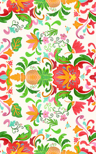 多彩花卉图案背景纹理