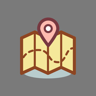 折叠地图与定位图标