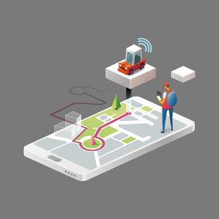 手机操控机器人导航场景