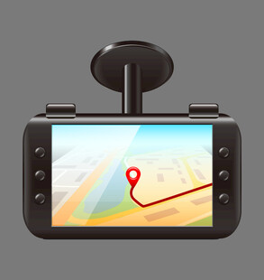 车载导航仪显示路线画面