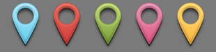 多彩地图定位图标集合