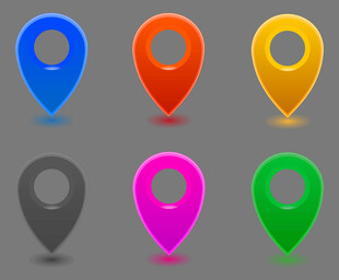 多彩定位图标集合