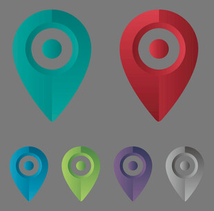 多彩定位图标集合