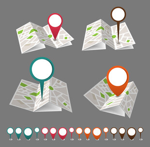 地图与定位标记图标集合