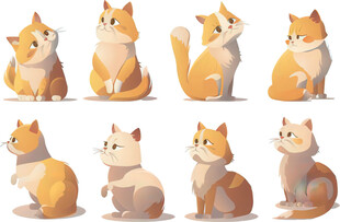可爱猫咪插画集合