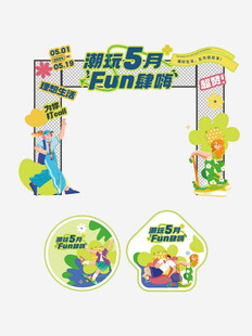 儿童欢乐派对装饰套装门头地贴