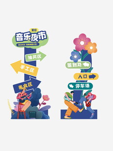 电商促销装饰牌设计指示牌