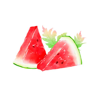 水彩西瓜