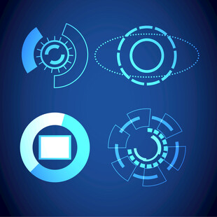 视觉科技线圈元素圆形